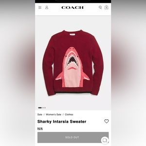 Coach Sharkie Sweater. Wool/cashmere blend.